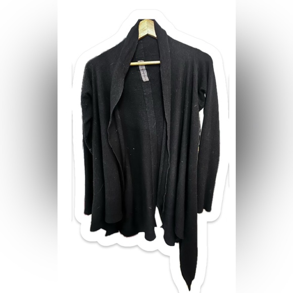 RICK OWENS • GLITTER F/W 17 • BLK  ASYMMETRICAL CARDIGAN • MED - Picture 5 of 5